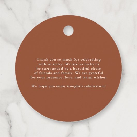 ボホミニマリストブーケテラコッタサンキュー フェイバータグ (裏面)