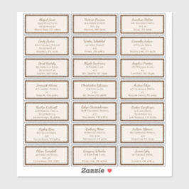 ボホミニマリストベビーシャワーゲスト住所 シール