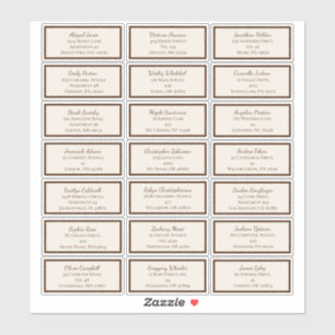 ボホミニマリストベビーシャワーゲスト住所 シール