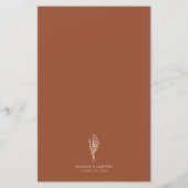 ボホミニマリストボタニカルテラコッタメニューカード (裏面)