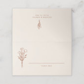 ボホミニマリストボタニカルテラコッタ結婚ズ プレイスカード (外部開封)