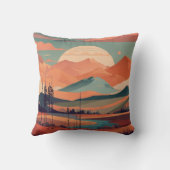 ボホミニマリストマウンテンランドスケープデザイン クッション (裏面)