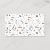 ボホミニマリストワイルドフラワーズブライダルシャワー エンクロージャーカード (裏面)