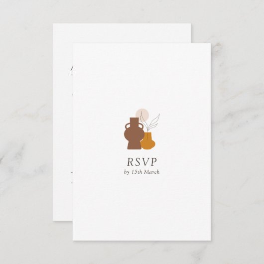 ボホミニマリストヴァース | 曲のリクエスト+食事の選択 出欠カード (正面/裏面)