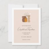 ボホミニマリストヴァーゼカップルイニシャル セーブザデート (正面)