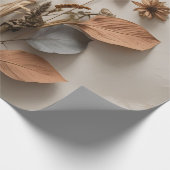 ボホミニマリスト乾燥フローラアートプリント ラッピングペーパー (角)