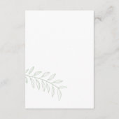 ボホミニマリスト地球トーン結婚ズ エンクロージャーカード (裏面)