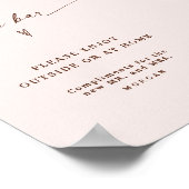 ボホミニマリスト好き葉巻バー結婚のサイン ポスター (角)