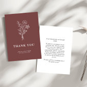 ボホミニマリスト植物学マウヴ結婚ズ サンキューカード