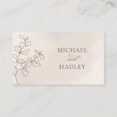 ボホミニマリスト植物学結婚フローラ プレイスカード (裏面)