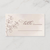 ボホミニマリスト植物学結婚フローラ プレイスカード (正面)
