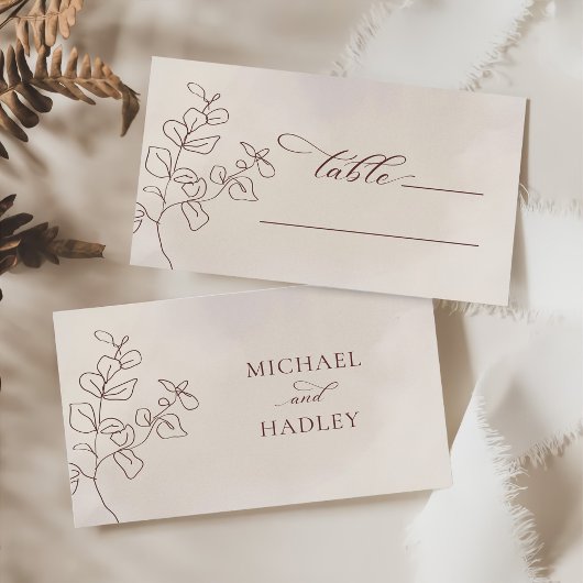 ボホミニマリスト植物学結婚フローラ プレイスカード