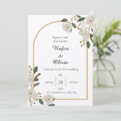 ボホミニマリスト植物学結婚フローラ 招待状 (スタンド正面)