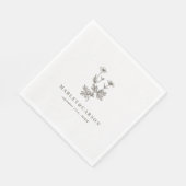 ボホミニマリスト結婚ワイルドフラワー紙 スタンダードランチョンナプキン (角)