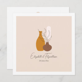 ボホミニマリスト結婚ヴァース広場 招待状