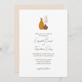 ボホミニマリスト結婚ヴァース 招待状