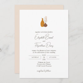 ボホミニマリスト結婚ヴァース 招待状