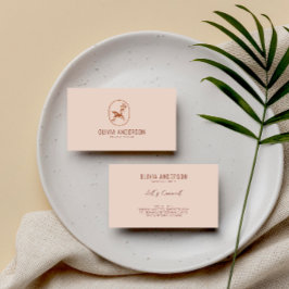 ボホミニマリスト自然テラコッタユニークロゴ 名刺