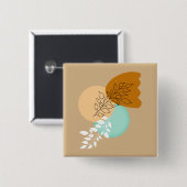 ボホミニマリスト葉 缶バッジ (正面&裏面)