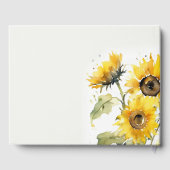 ボホミニマルウォーター色ひまわり素朴の結婚花 ゲストブック (裏面)