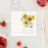 ボホミニマルウォーター色ひまわり素朴の結婚花 スタンダードカクテルナプキン (インサイチュ)