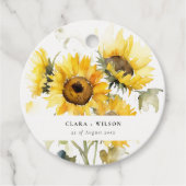 ボホミニマルウォーター色ひまわり素朴の結婚花 フェイバータグ (正面)