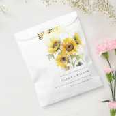 ボホミニマルウォーター色ひまわり素朴の結婚花 フェイバーバッグ (封をした状態)