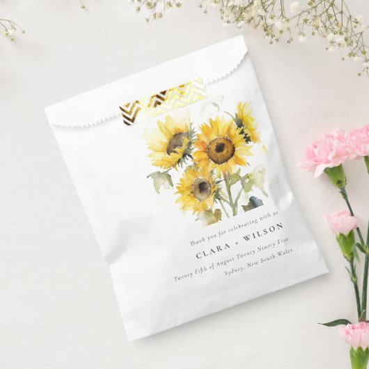ボホミニマルウォーター色ひまわり素朴の結婚花 フェイバーバッグ (封をした状態)
