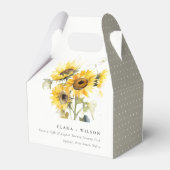 ボホミニマルウォーター色ひまわり素朴の結婚花 フェイバーボックス (裏面サイド)