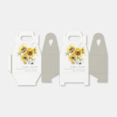 ボホミニマルウォーター色ひまわり素朴の結婚花 フェイバーボックス (折り畳みなし)