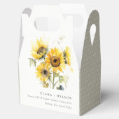 ボホミニマルウォーター色ひまわり素朴の結婚花 フェイバーボックス (オープン)