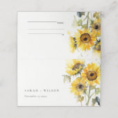 ボホミニマルウォーター色ひまわり素朴の結婚花 プレイスカード (外部開封)