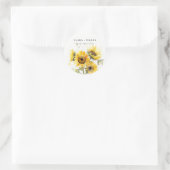 ボホミニマルウォーター色ひまわり素朴の結婚花 ラウンドシール (バッグ)