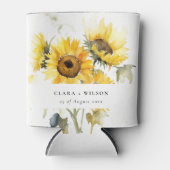 ボホミニマルウォーター色ひまわり素朴の結婚花 缶クーラー (正面)