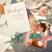 ボホミニマルオータムトーン結婚ズ サンキューカード