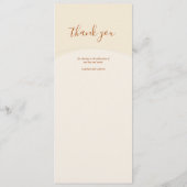 ボホミニマルオータムトーン結婚ズ メニュー (裏面)