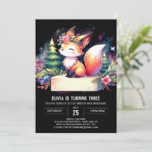 ボホミニマルキツネ誕生日デジタル 招待状 (スタンド正面)