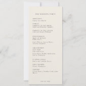 ボホミニマルコットンtwift結婚式プログラム 招待状 (裏面)