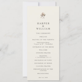 ボホミニマルコットンtwift結婚式プログラム 招待状