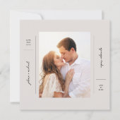 ボホミニマルセーブ・ザ・デート案内カード 招待状 (正面)