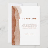 ボホミニマルテラコッタ砂漠グラデーション赤ちゃんシャワー サンキューカード (正面)