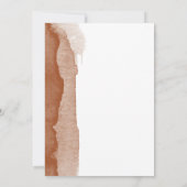 ボホミニマルテラコッタ砂漠グラデーション赤ちゃんシャワー サンキューカード (裏面)