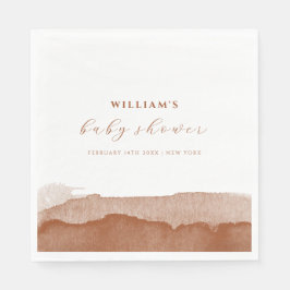 ボホミニマルテラコッタ砂漠グラデーション赤ちゃんシャワー スタンダードランチョンナプキン
