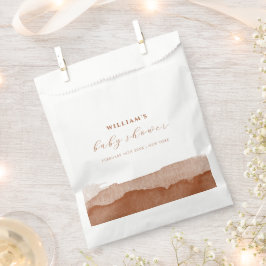 ボホミニマルテラコッタ砂漠グラデーション赤ちゃんシャワー フェイバーバッグ