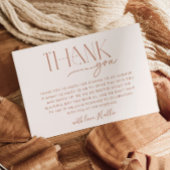 ボホミニマルニュートラルブライダルシャワーサンキューカード サンキューカード