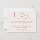 ボホミニマルニュートラルブライダルシャワーサンキューカード サンキューカード (正面)