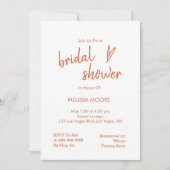 ボホミニマルハートテラコッタブライダルシャワー 招待状 (正面)