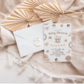 ボホミニマルバシネ男女兼用ベイビーシャワー 招待状