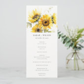 ボホミニマルヒマワリ素朴結婚式 プログラム (スタンド正面)
