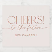 ボホミニマルブライダルシャワーニュートラル スパークリングワインラベル (シングルラベル)